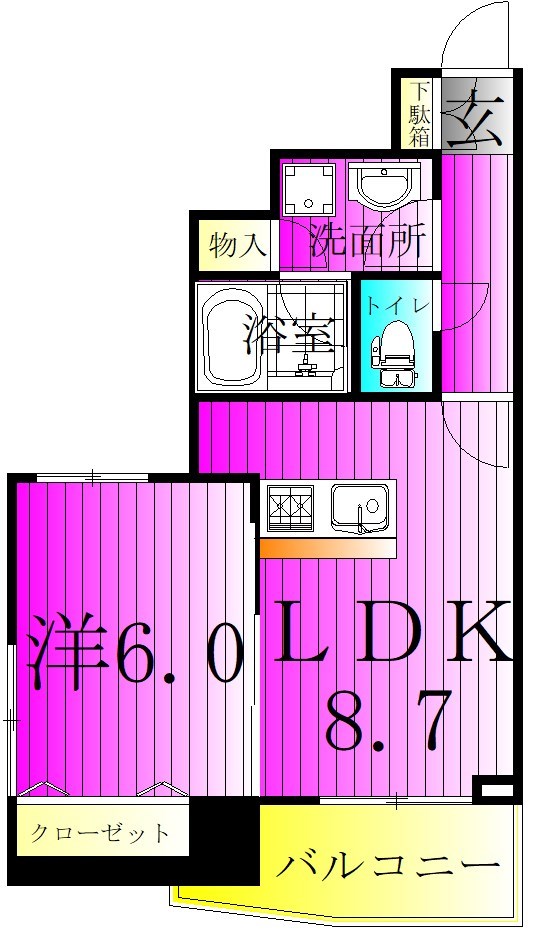プライムアーバン町屋サウスコート 間取り図