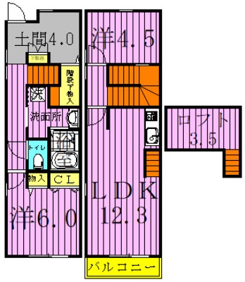 ＬａＬａ　Ａｒｉｅｔｔａ　Ｃ 間取り図