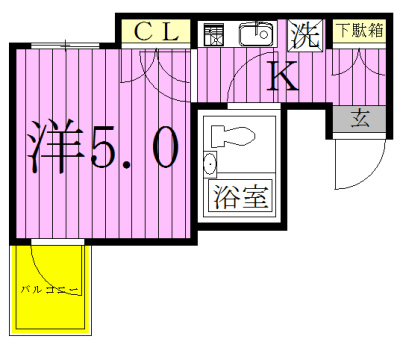 ベルトピア松戸第7 502号室 間取り