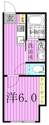 ラ・ファミーユ湖北　Ｅ棟－２ 101号室 間取り