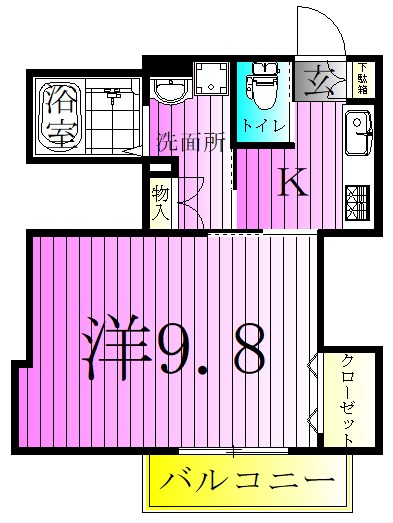 ラシーネ扇Ａ 間取り図