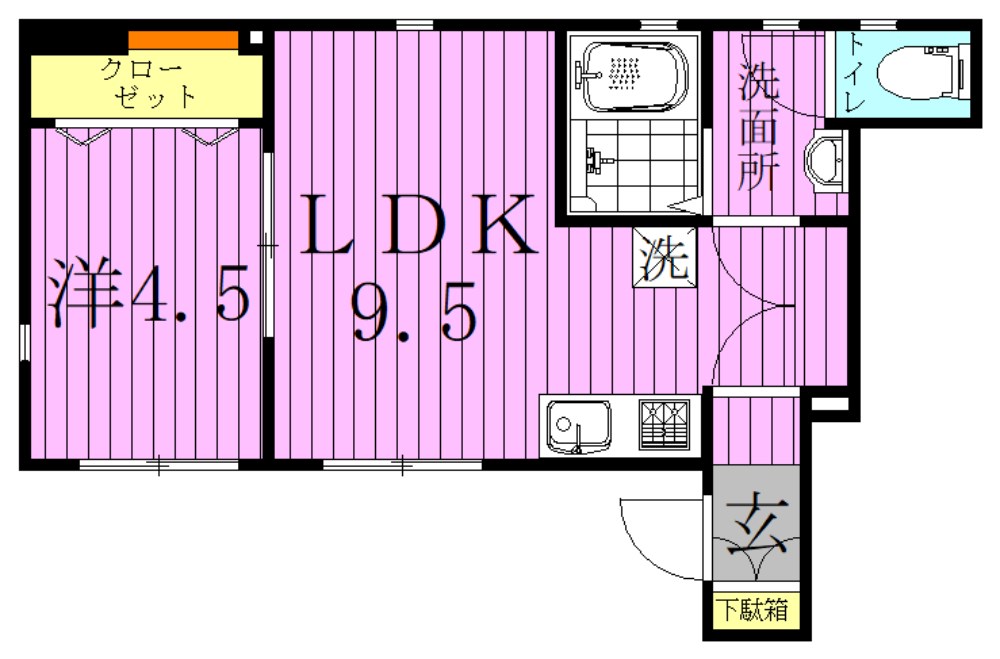 フロール大谷田 間取り図