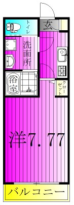 レア松戸 102号室 間取り