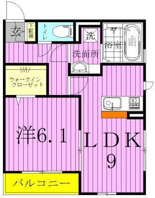 フィーカ　アパルフェ 206号室 間取り