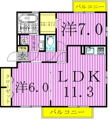 キャレ・メゾン３ 間取り図