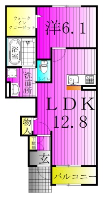 メゾンフクールⅠ 104号室 間取り