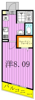 AJ新鎌ヶ谷  102号室 間取り