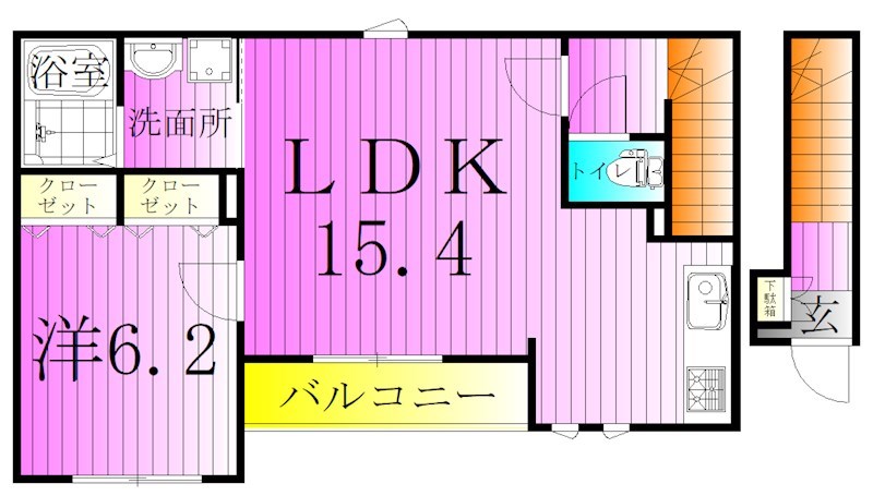 リュウ　ドゥ　デタント 間取り図