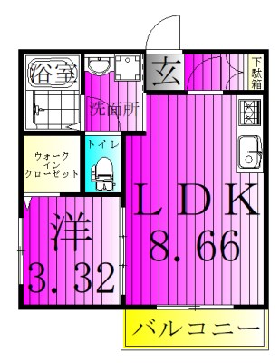 スカイヒル北小金 103号室 間取り