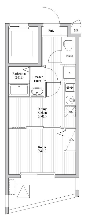 ペアパレス六町1号館 間取り図