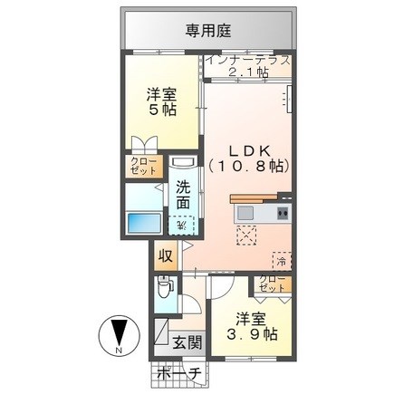 アールUⅢ 103号室 間取り