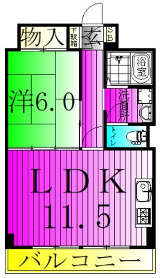 山口マンション 302号室 間取り