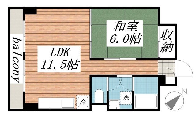 山口マンション 302号室 間取り