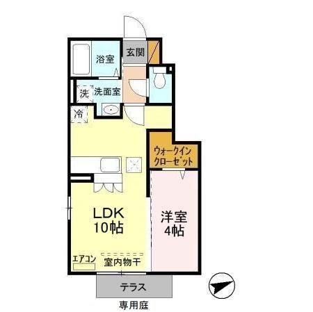 ローズベリー 103号室 間取り