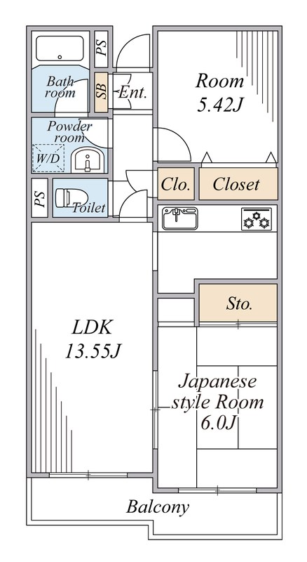 ガレット松戸元山 103号室 間取り