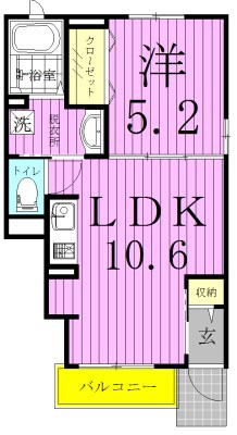 イーストヒルⅥ 102号室 間取り