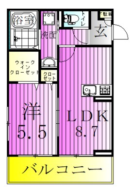 アンソレイエ町屋 間取り図