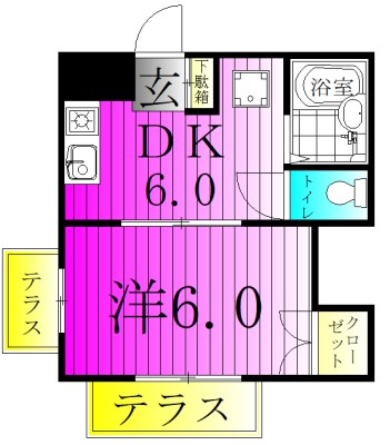 メゾン・ラフィーネ 201号室 間取り