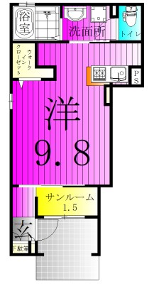 クローバーレジデンス 101号室 間取り