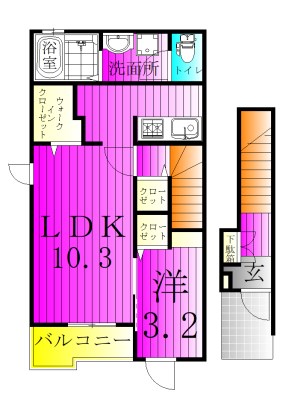 クローバーレジデンス 201号室 間取り