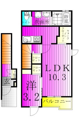 クローバーレジデンス 202号室 間取り