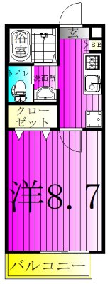 プレジール柏 205号室 間取り