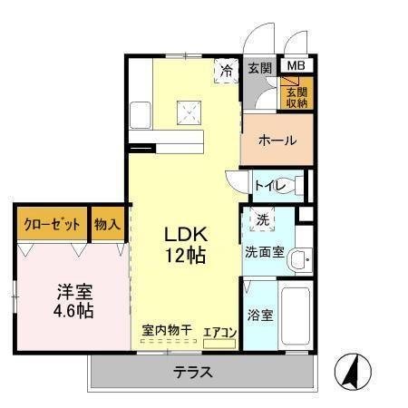 プワールおおたかの森Ⅱ 101号室 間取り