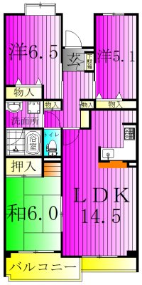 ISM南柏 207号室 間取り