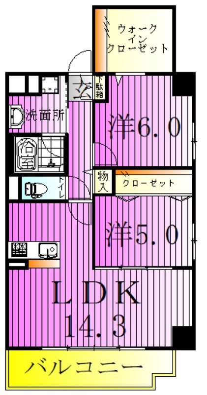 フレアコート北千住  間取り図