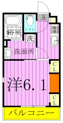 リブリ・ユーカリ 205号室 間取り