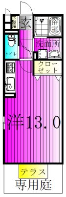 キャンパス・プランドール 106号室 間取り