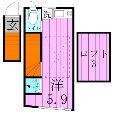 サークルハウス竹ノ塚壱番館 間取り図