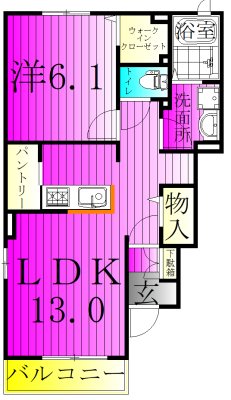 フレシールⅠ 101号室 間取り