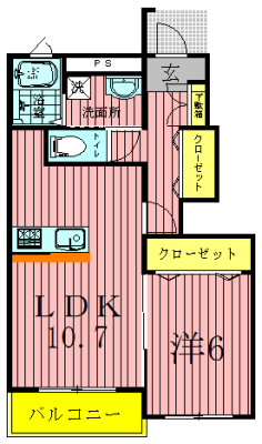 セレーノⅡ 103号室 間取り