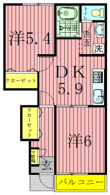 エクセレントハイム 102号室 間取り