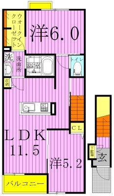 202号室 間取り