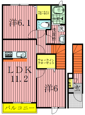 プレッソ・ヴィアーレⅡ 202号室 間取り