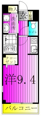 エバーグリーン本宿 207号室 間取り