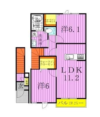 プレッソ・ヴィアーレⅡ 203号室 間取り