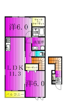 ピサンリ  201号室 間取り