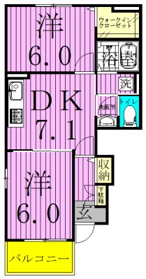 ピサンリ  104号室 間取り