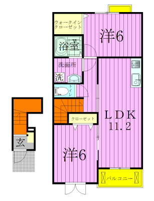 ピサンリ  204号室 間取り