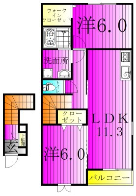 ピサンリ  204号室 間取り