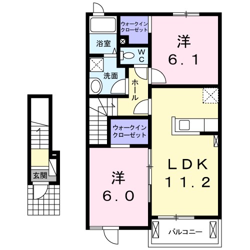 I.M.RESIDENCE 203号室 間取り