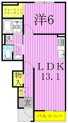 Shining Court 104号室 間取り