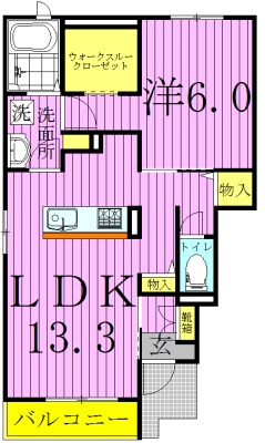 アヴェンタドールⅡ 101号室 間取り