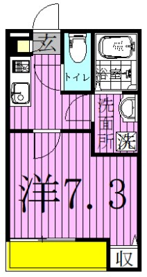 mia casa柏 202号室 間取り