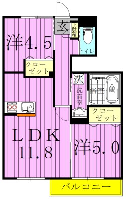 アルス  101号室 間取り