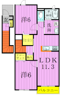 ルーチェⅡ 203号室 間取り