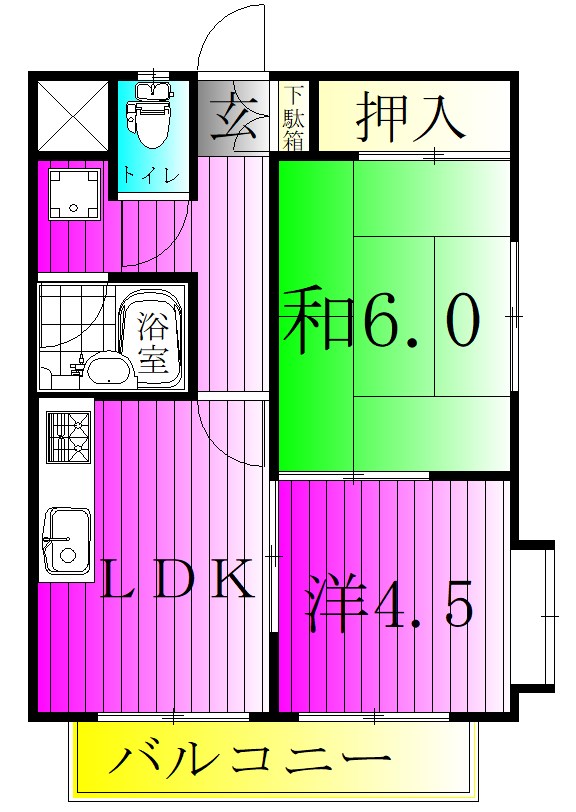 ガーデンハイツ鎌ケ谷 101号室 間取り